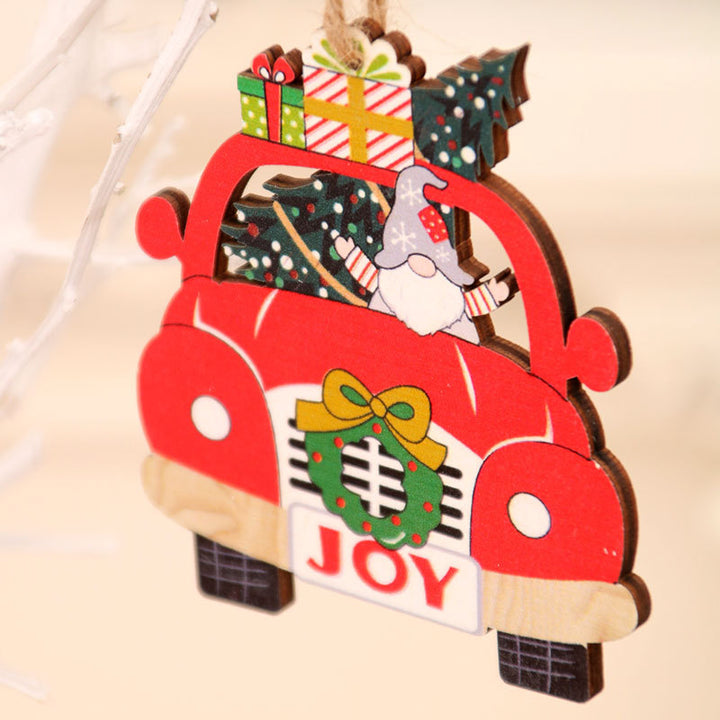 Decorative Wooden Christmas Car Ornaments Kalsten