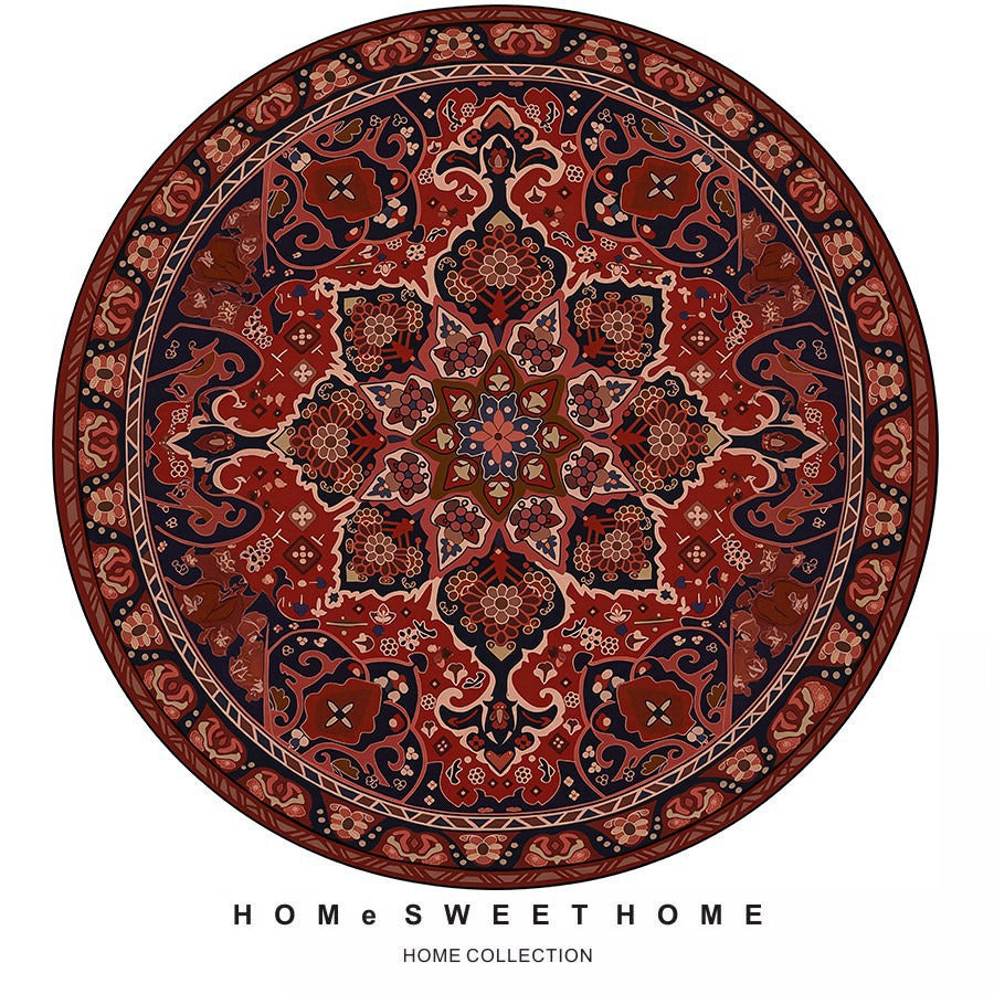 Vintage-Inspired Round Rug