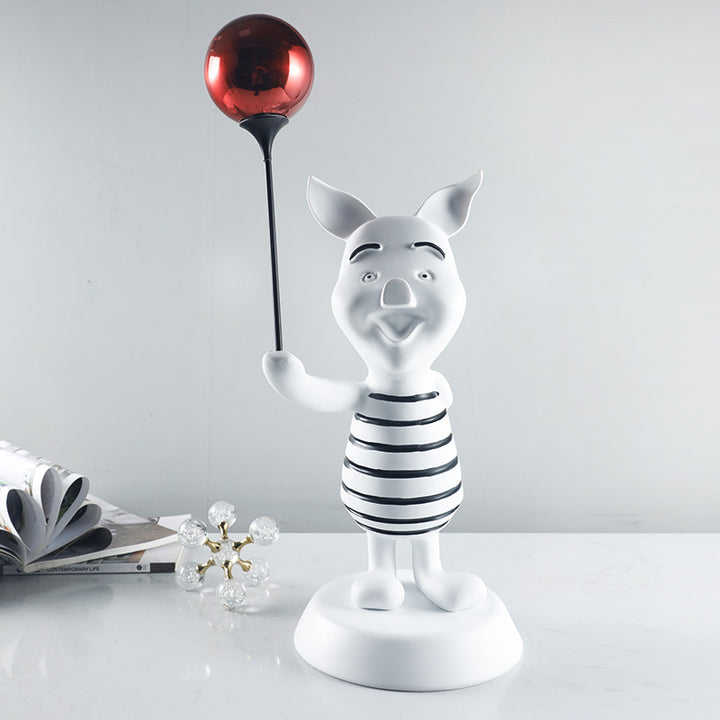 Whimsical Decorative Pig Figurine