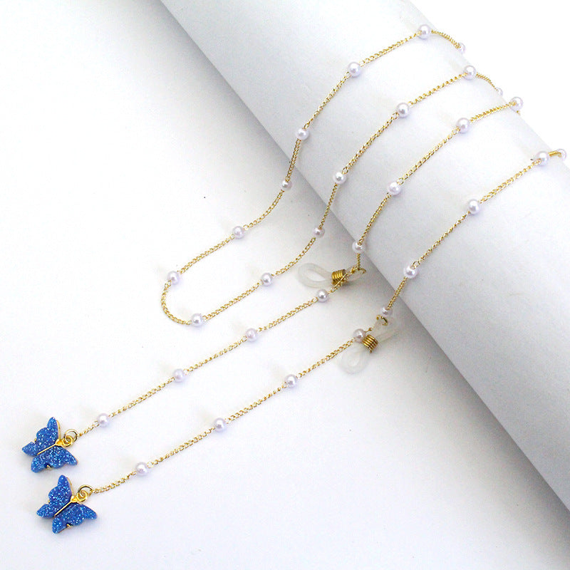 Butterfly-Embellished Eyewear Chain Kalsten