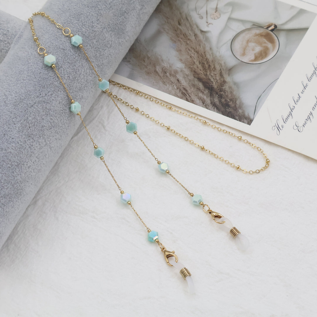 Elegant Gold Chain Necklace with Gemstones Kalsten
