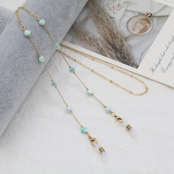 Elegant Gold Chain Necklace with Gemstones Kalsten