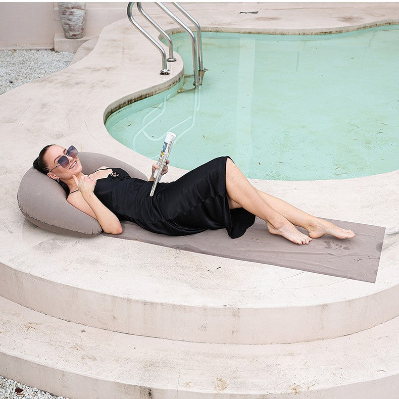 Women Inflatable Relax Lounge Chair with Integrated Headrest Kalsten