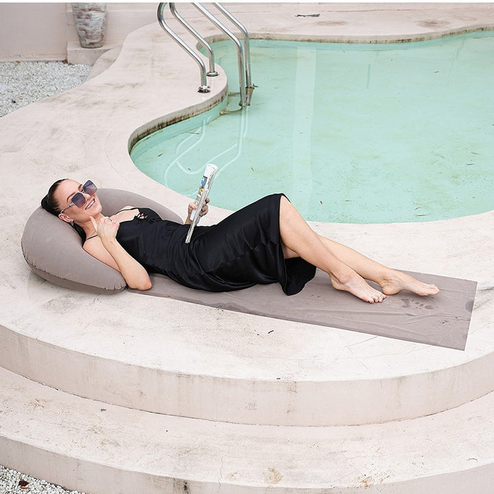 Women Inflatable Relax Lounge Chair with Integrated Headrest Kalsten