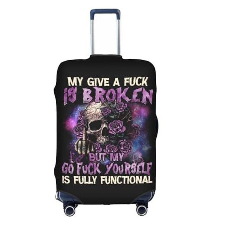 Women's hard-shell suitcase with unique skull and rose design Kalsten