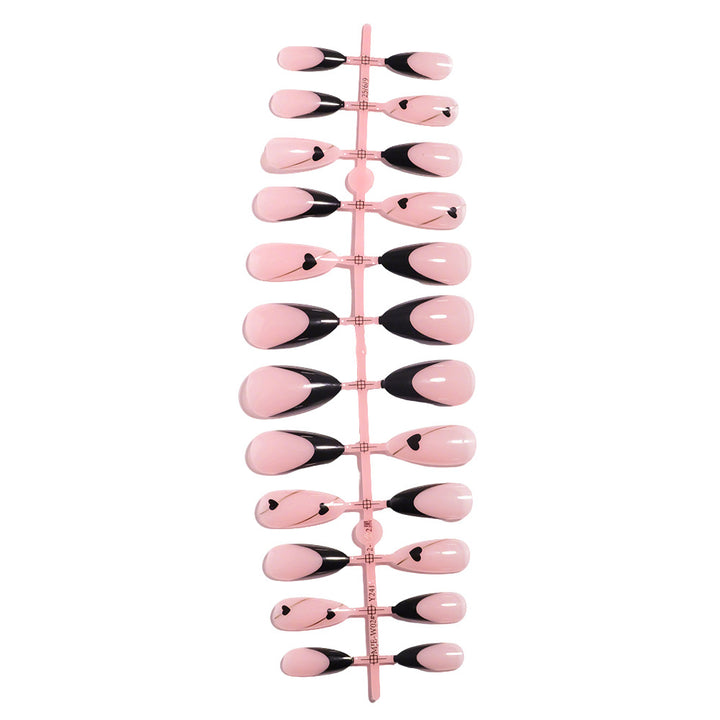 Elegant Heart-Accented Press-On Nail Set Kalsten