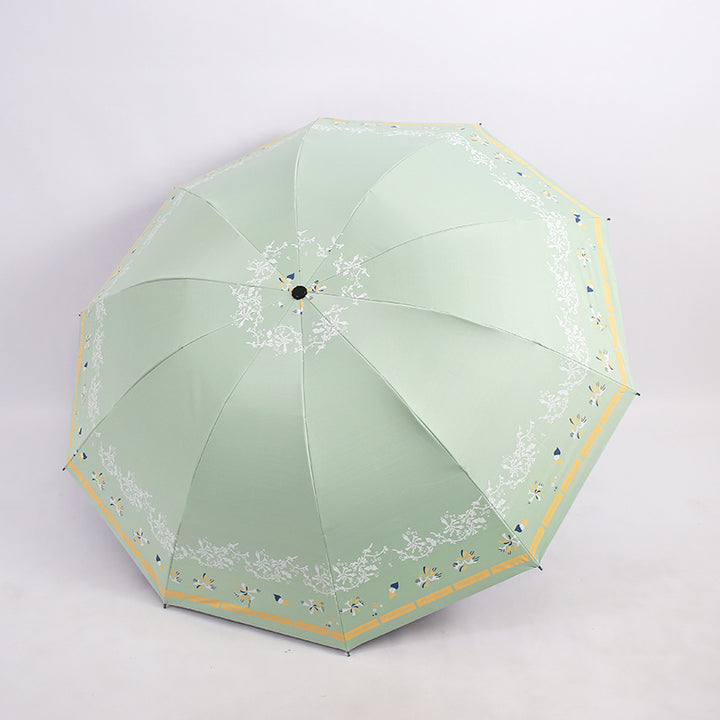 Ladies Elegant Folding Umbrella with Floral Patterns Kalsten