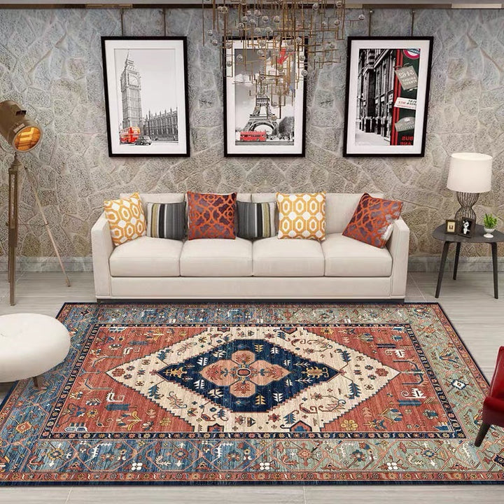 Vintage-Inspired Geometric Area Rug