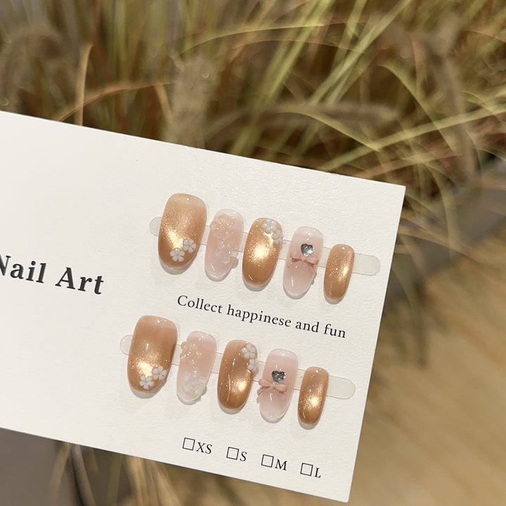 Artistic Floral Press-On Nail Art Set