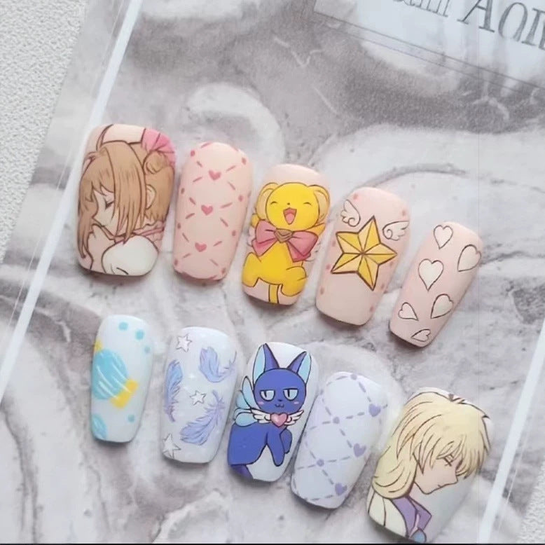 Fun Character-Themed Press-On Nail Art Kit Kalsten