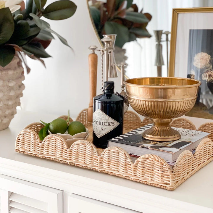 Decorative Woven Serving Tray Kalsten