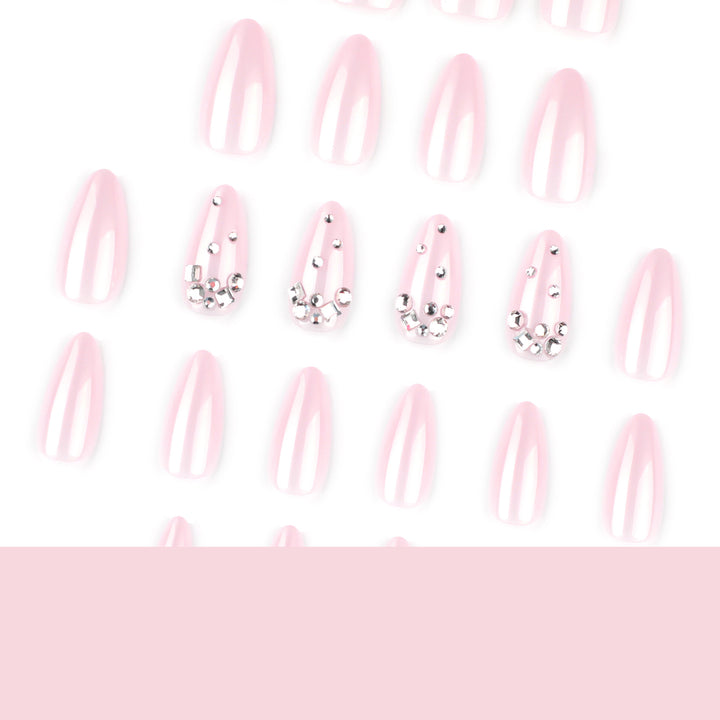 Artful nail art with delicate glitter accents and elegant French tip Kalsten
