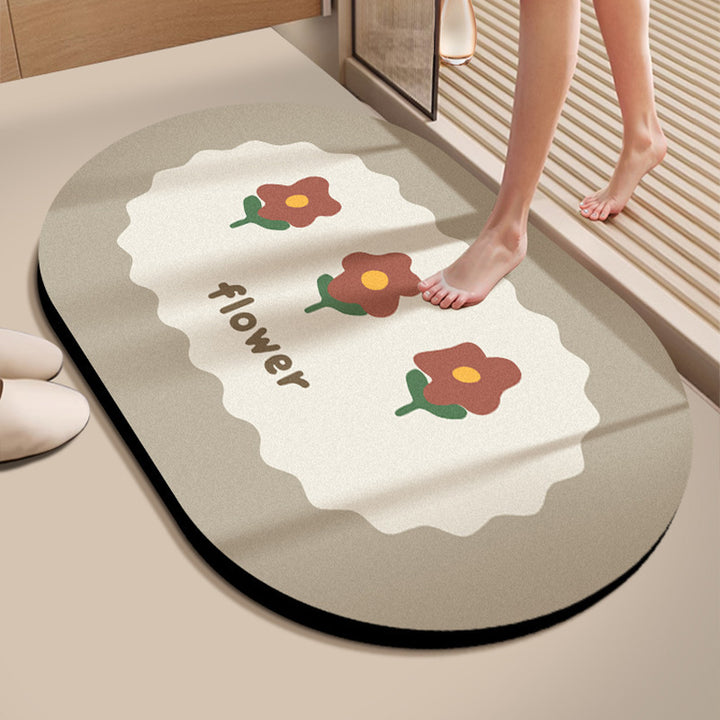 Absorbent Bathroom Floor Mat Kalsten