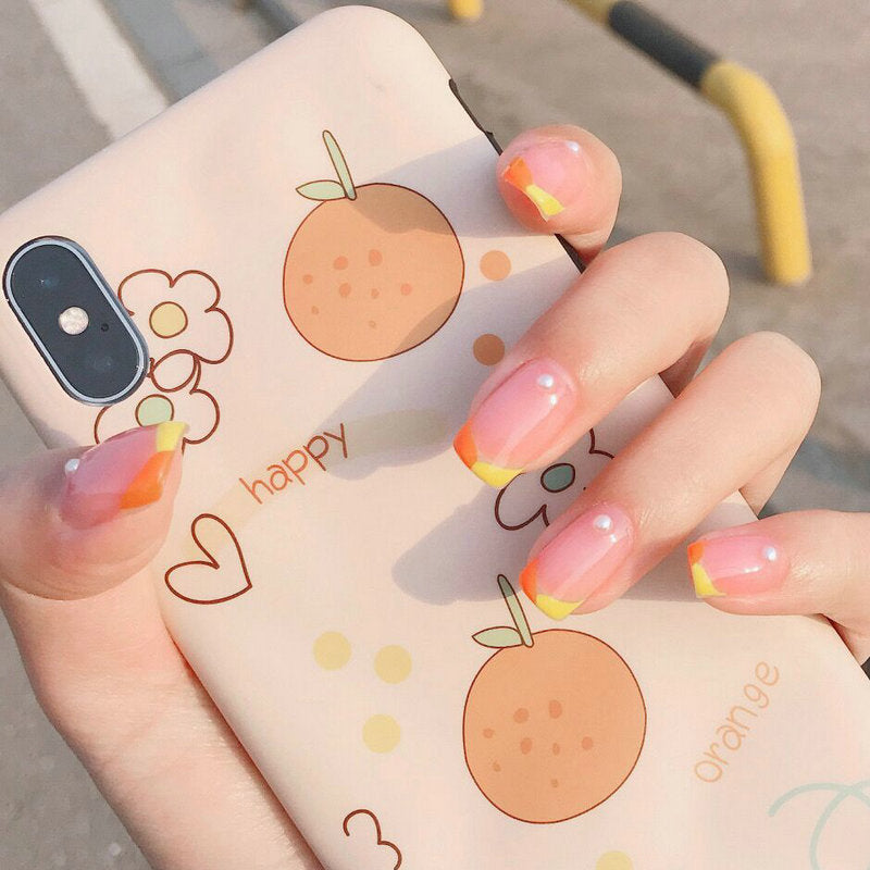 Acrylic Nail Set with Cheerful Fruit Design and Creative Accents Kalsten