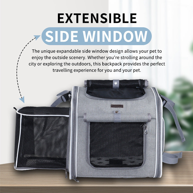 ventilated collapsible pet carrier backpack with reinforced frame Kalsten