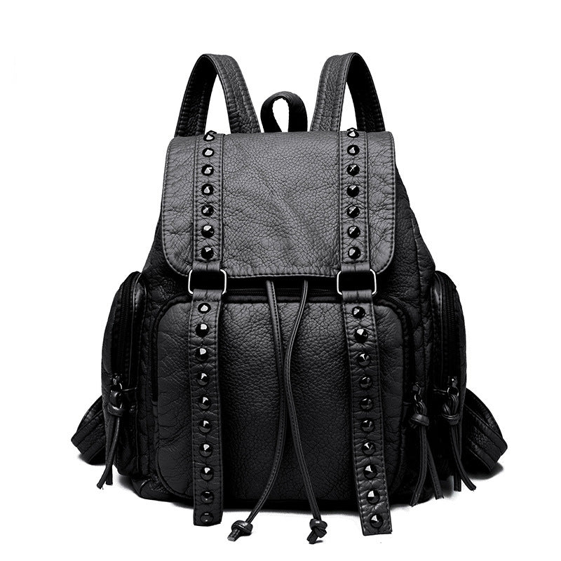 Stylish Studded Faux Leather Backpack