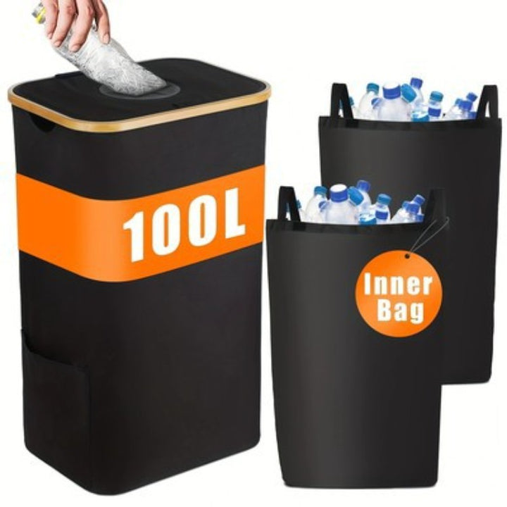 Multifunctional laundry storage box with bamboo lid Kalsten