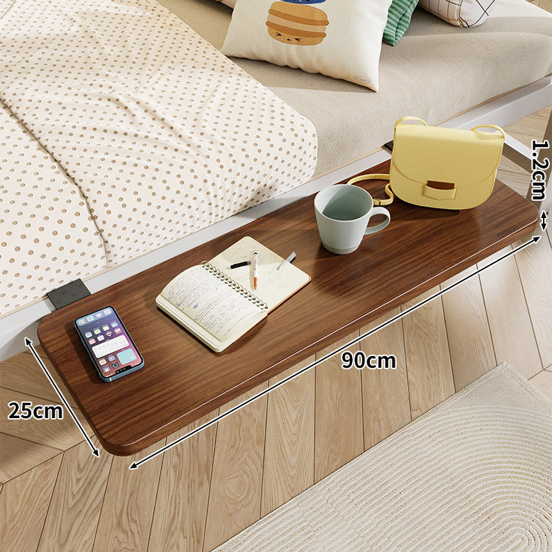 Clamp-On Floating Bedside Shelf with Bamboo Top and Slim Profile