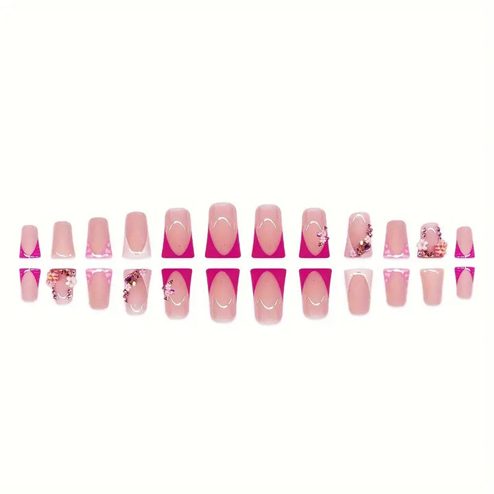 Floral-Embellished Stiletto Press-On Nails Kalsten
