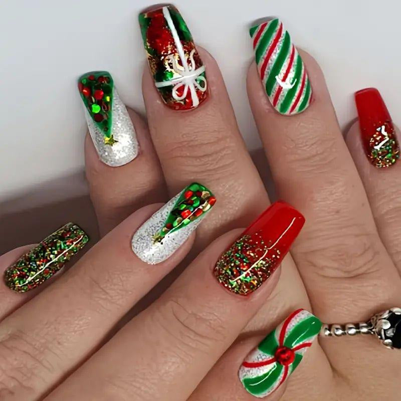 Artistic Winter-Themed Nail Art Kalsten