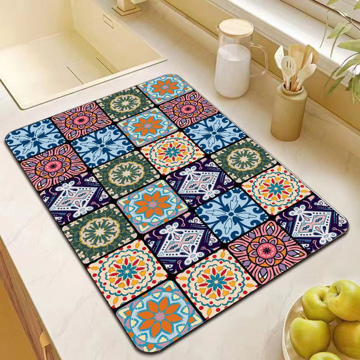 Decorative Geometric Kitchen Mat