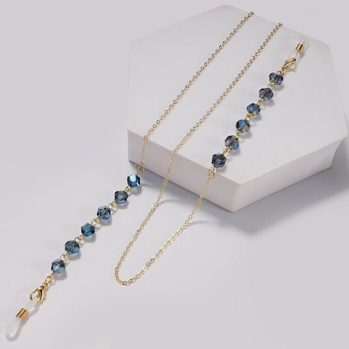 Elegant Crystal-Studded Eyewear Chain Kalsten