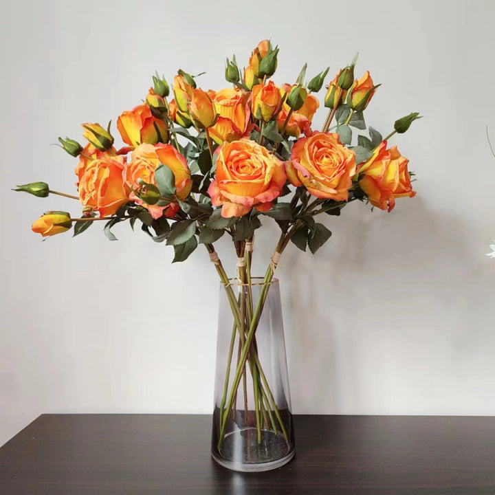 Lifelike Decorative Silk Rose Stem