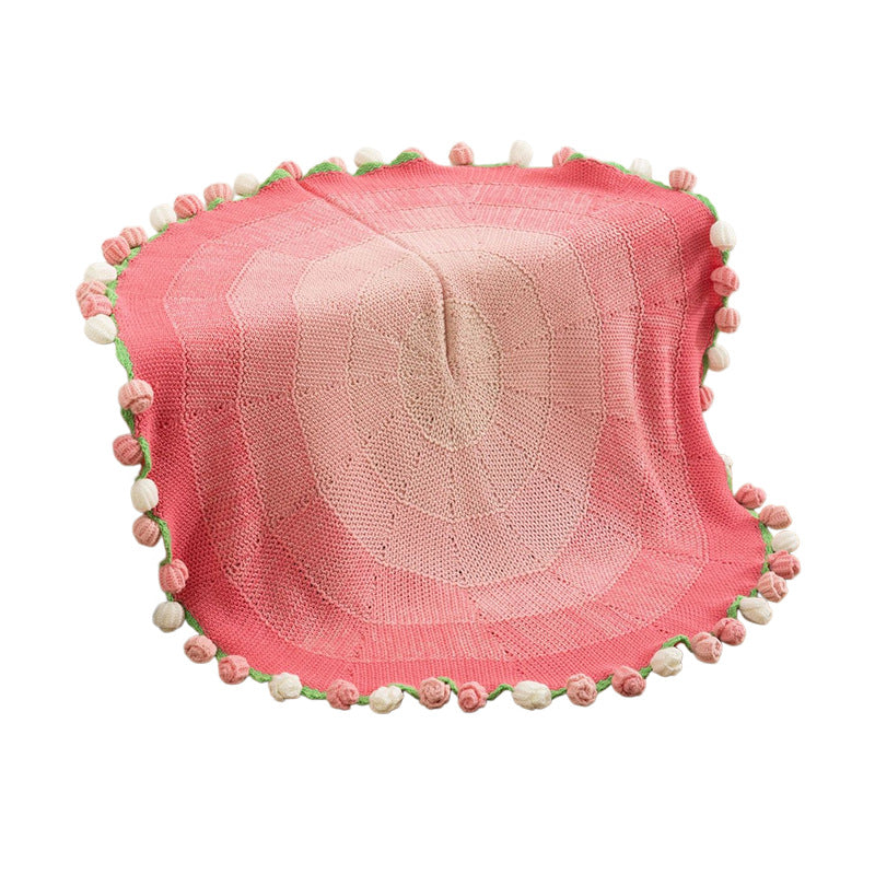 Decorative Knitted Throw Blanket