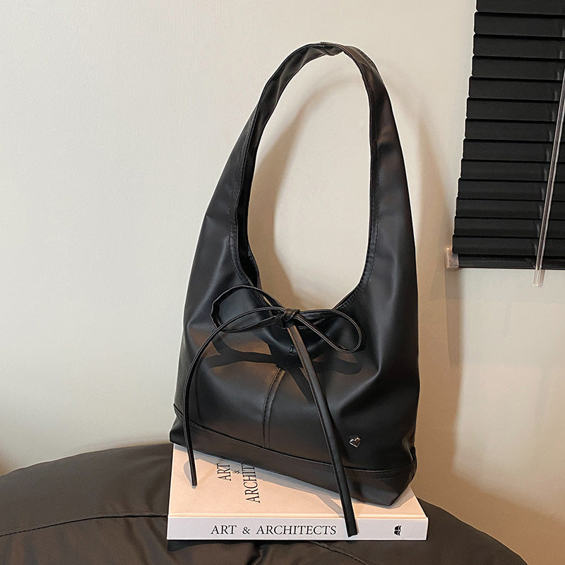 Bow-Detail Slouchy Hobo Bag