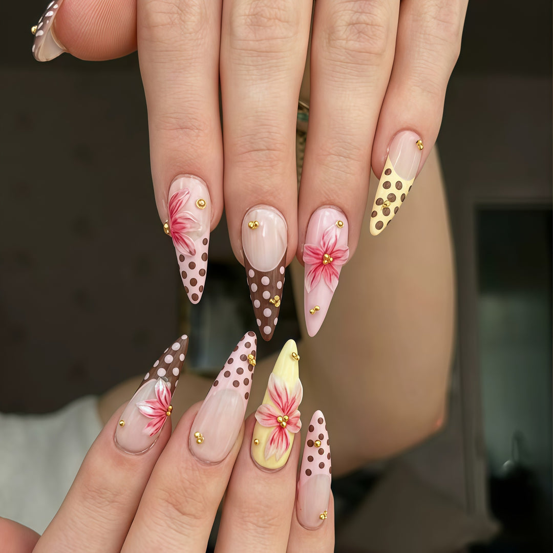 Decorative Stiletto Press-On Nail Extensions Kalsten 1787913981