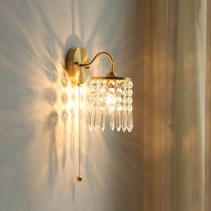 Crystal Hanging Wall Sconce