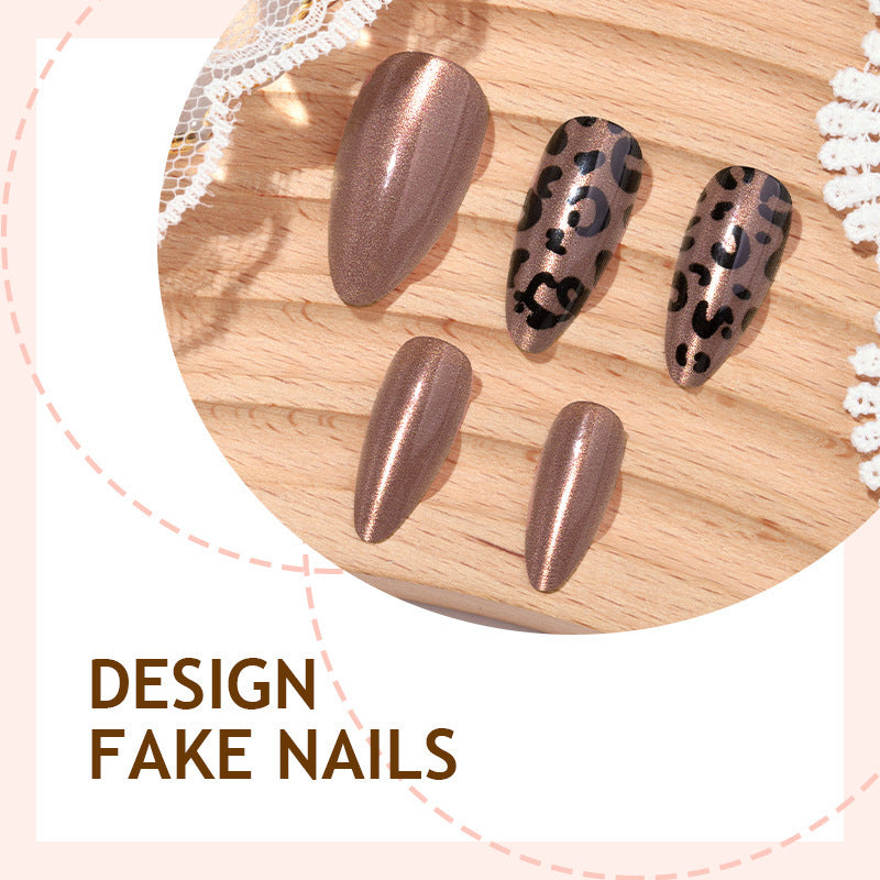 Creative nail art set with modern leopard accents Kalsten