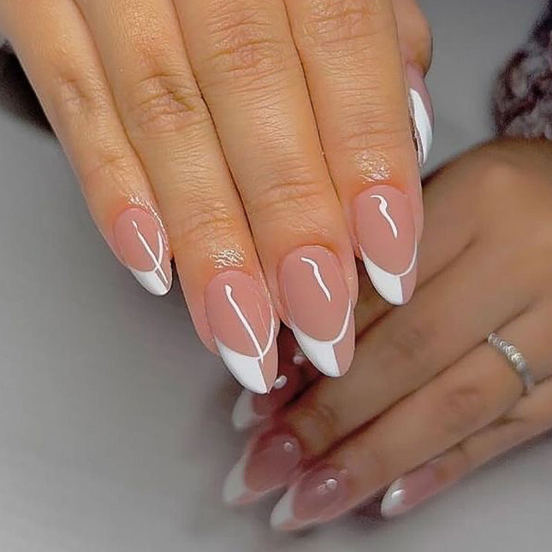 Artistic French-Tip Artificial Nails Kalsten