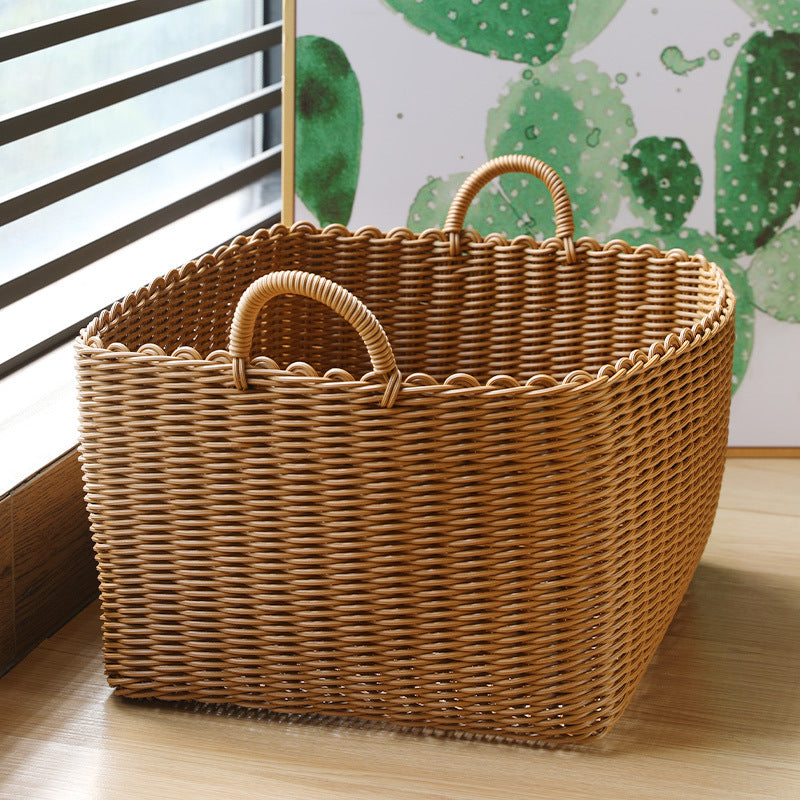 Unisex Braided Storage Basket with Practical Handle Kalsten