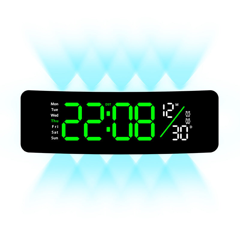 Digital display alarm clock with weekday display and temperature Kalsten