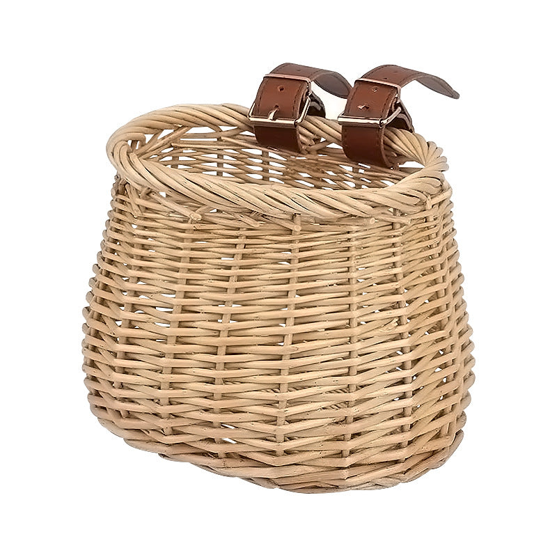 Women's Handmade Bicycle Basket with Leather Handles Kalsten