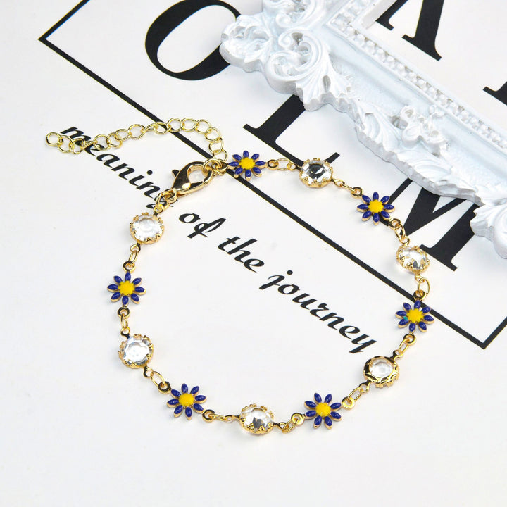 Floral Crystal Charm Bracelet Kalsten