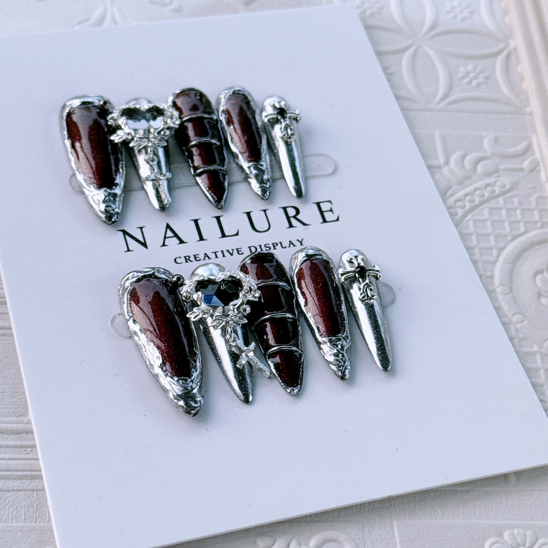 Gothic Glam Nail Art Extensions