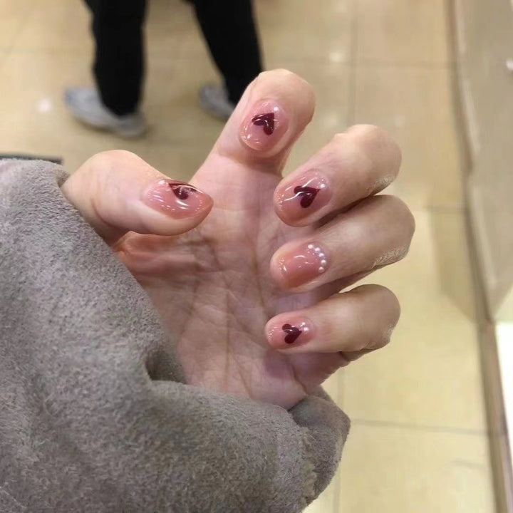 Heart-Themed Press-On Nail Set