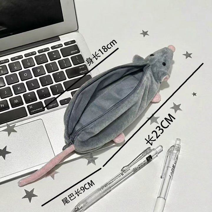 Cute Plush Mouse Pencil Case
