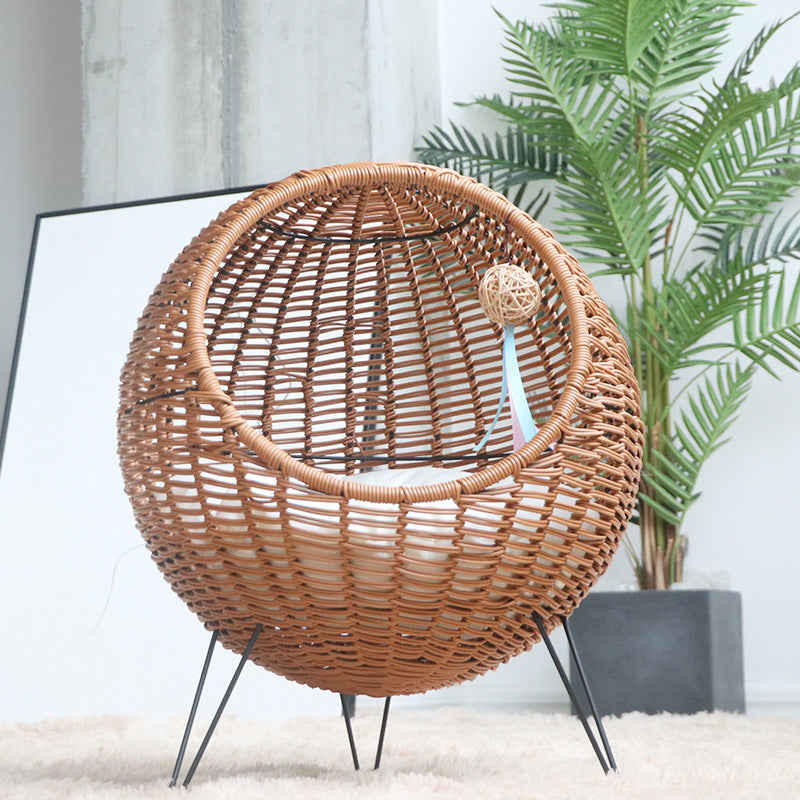 Cat Bed with Stylish Rattan Design Kalsten