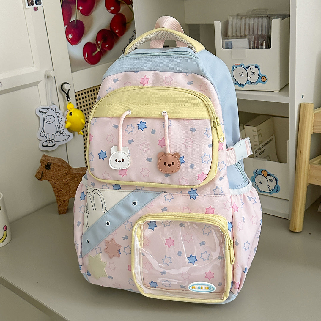 Playful Embroidered Star-Themed Backpack Kalsten
