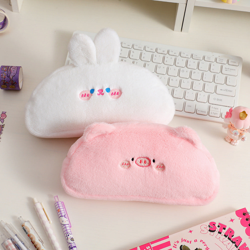 Cute Bear-Shaped Plush Pencil Case Kalsten