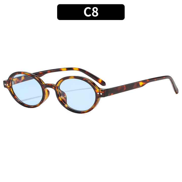 Retro Oval Frame Sunglasses