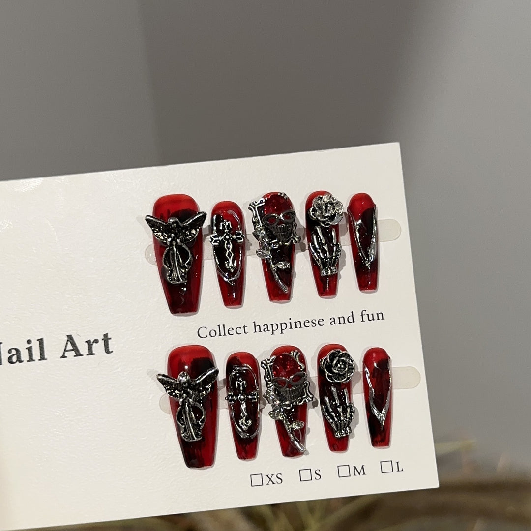 Gothic-Themed Press-On Nail Set