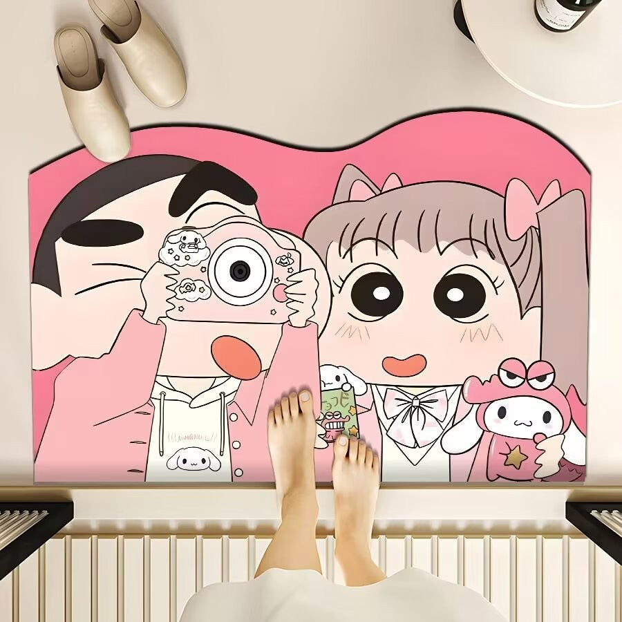 Playful Cartoon-Themed Floor Mat Kalsten