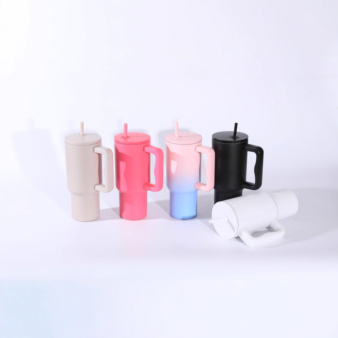 Ladies insulated mug with handle and straw Kalsten