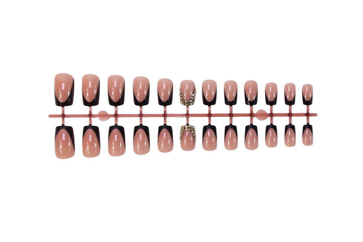 Acrylic nail set with elegant French design and glamorous accents Kalsten