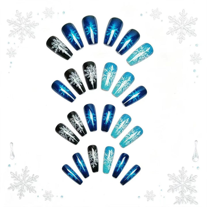 Frosted Snowflake Nail Art Kalsten