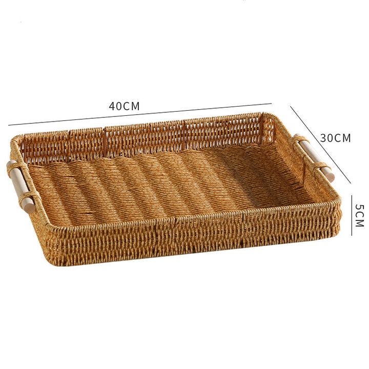 Handwoven Decorative Serving Tray Kalsten
